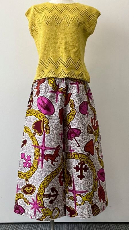 ワイドパンツ88cm  アフリカン宝尽くし