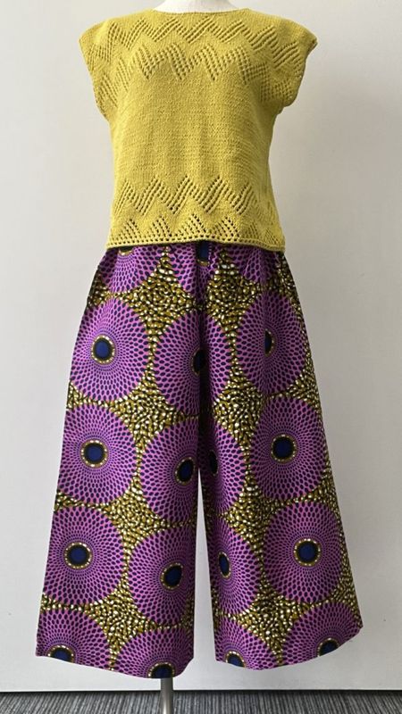 ワイドパンツ88cm  サン・レイピンクベース