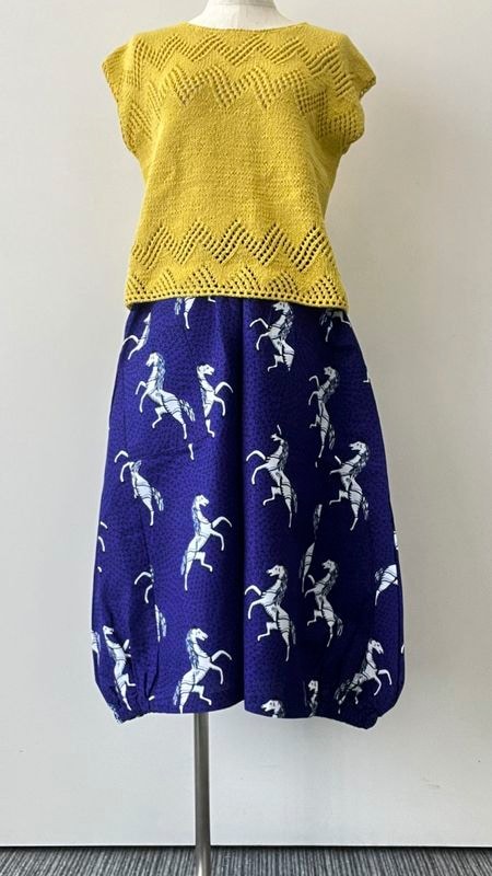 バルーンキュロット（S-Mサイズ）  ホワイトホース  パープルベース