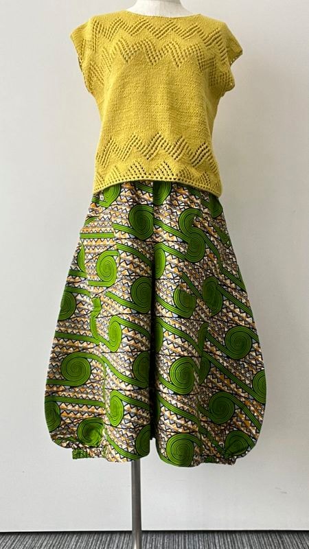 バルーンキュロット（M-Lサイズ）ローリングコード　カーキベース