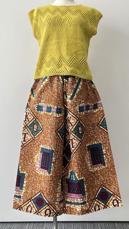 ワイドパンツ88cm  スクール柄アルファベット