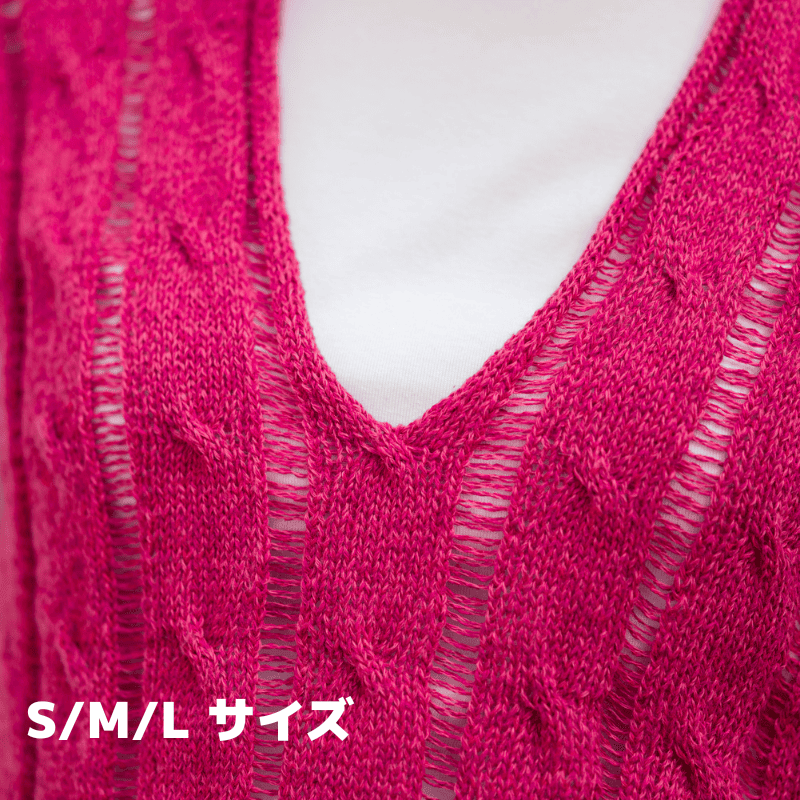 【糸セット】「毛糸だま2026夏」P.37Ladderトップス　S/M/L