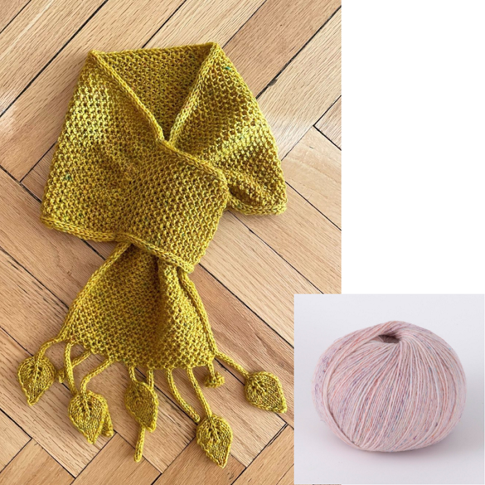 【Designed by飛田眞理】リボンスカーフ（うるり01）