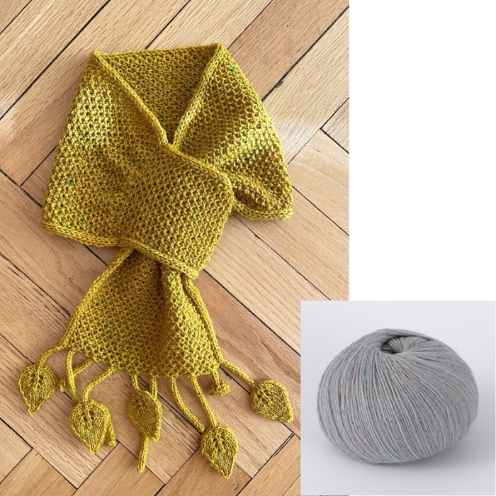 【Designed by飛田眞理】リボンスカーフ（うるり02）