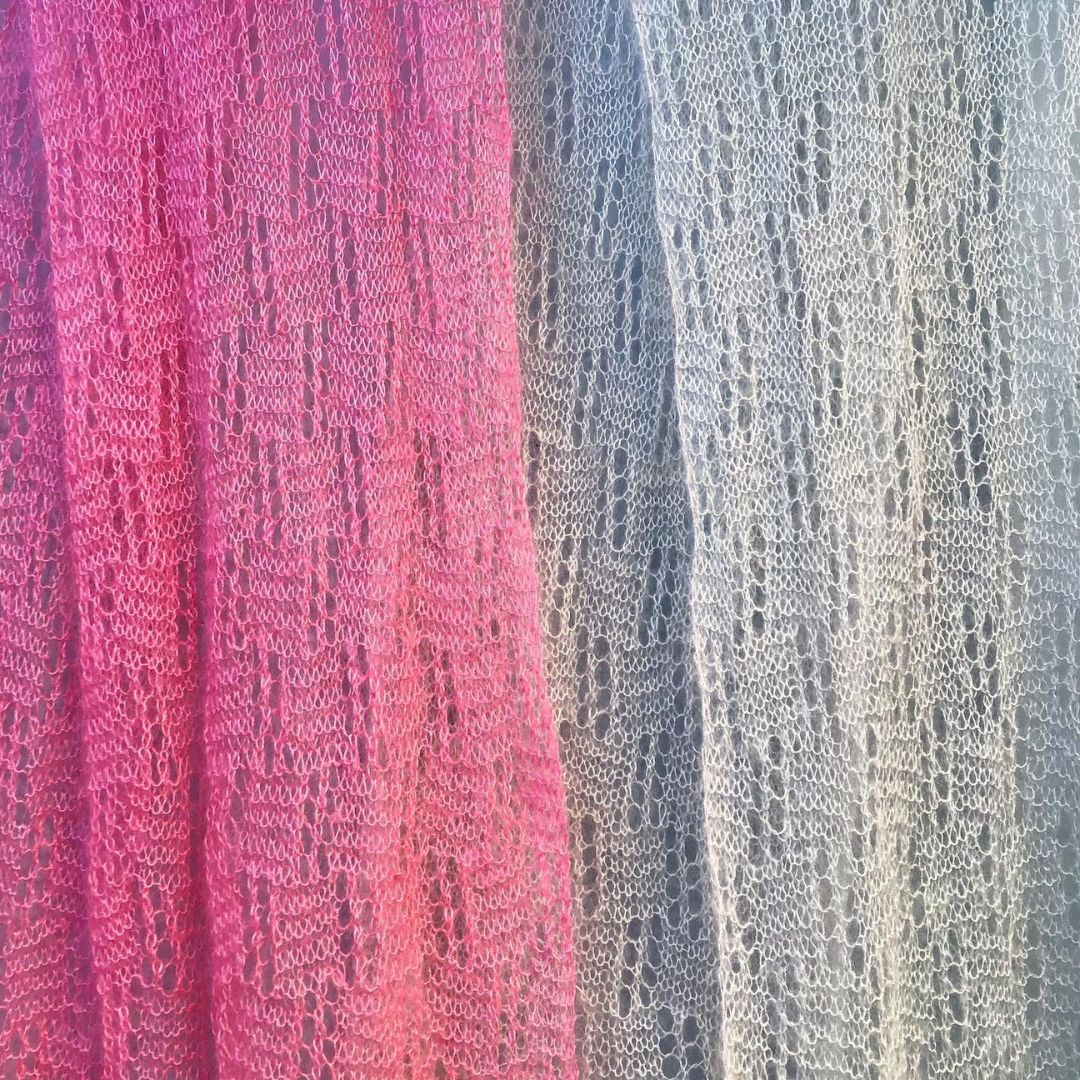 【Keitoキット】「空気のようにかるいモヘアストール」（＃01）