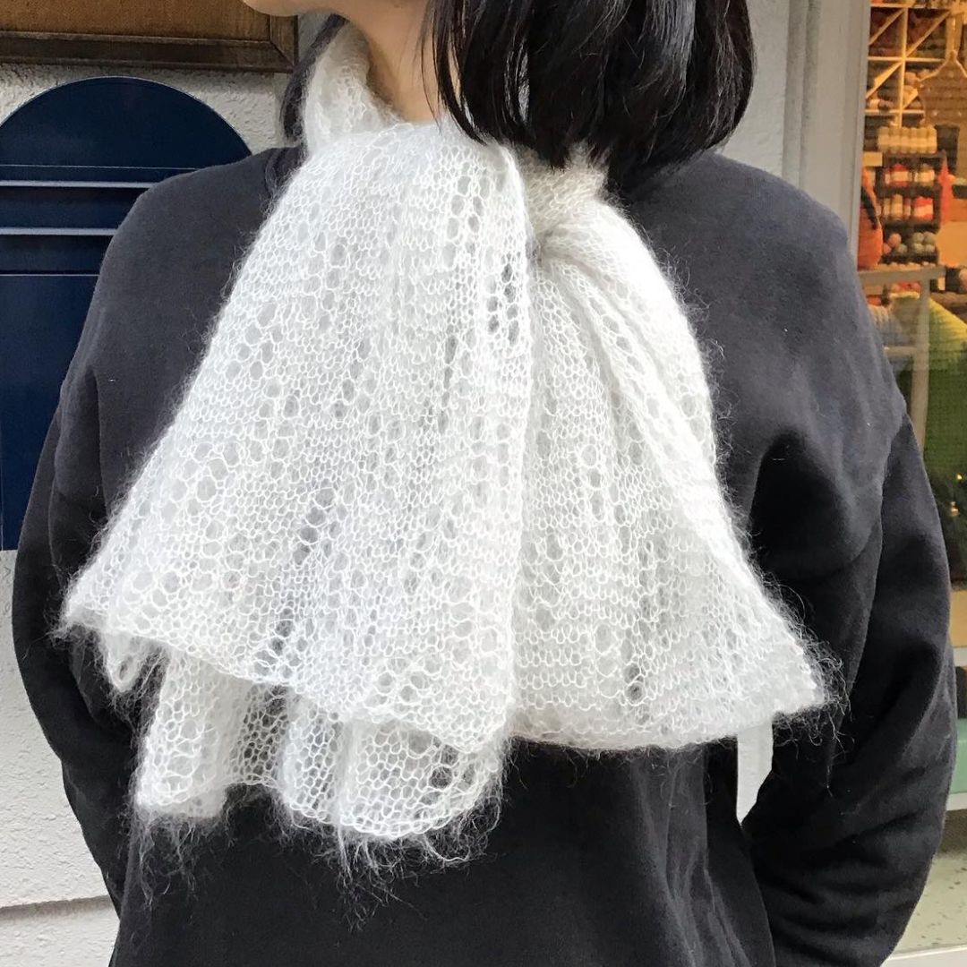 【Keitoキット】「空気のようにかるいモヘアストール」（＃23）