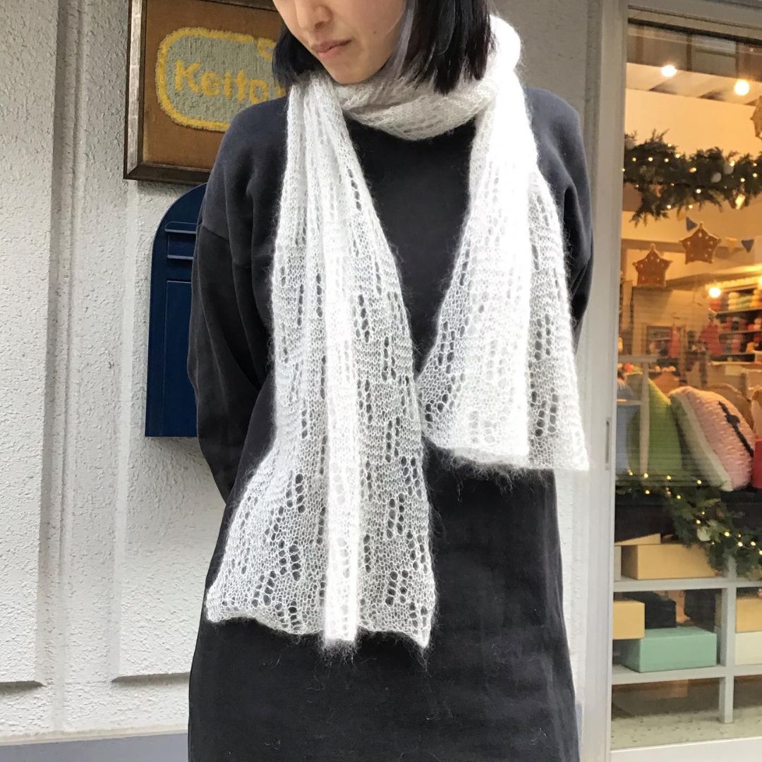 【Keitoキット】「空気のようにかるいモヘアストール」（＃23）