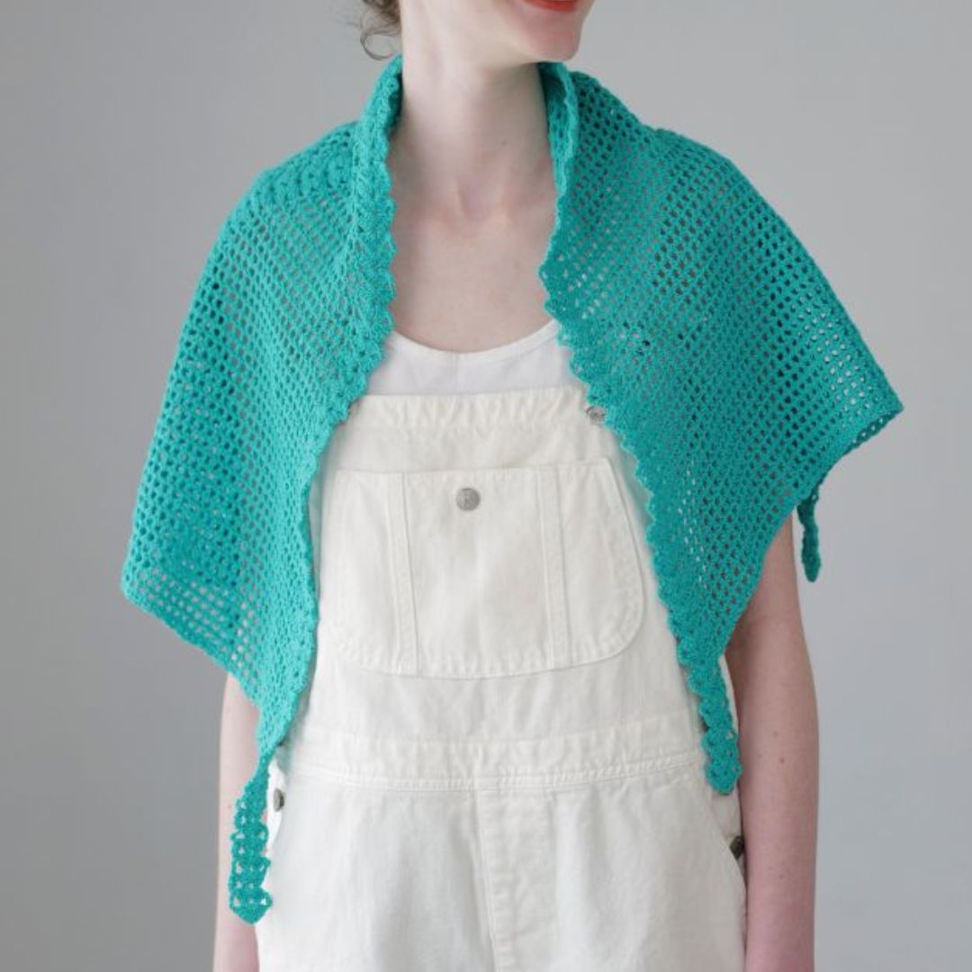 【Keitoキット】ジェリーフィッシュ・ショール (毛糸だま2024夏 掲載　サンプルカラー＃2130）