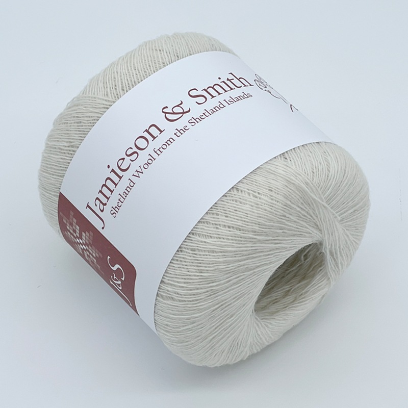 Jamieson & Smith 1ply Cobweb（White）