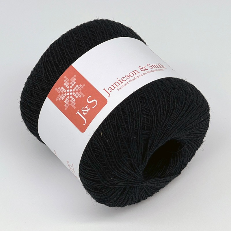 Jamieson & Smith 1ply Cobweb（Black）