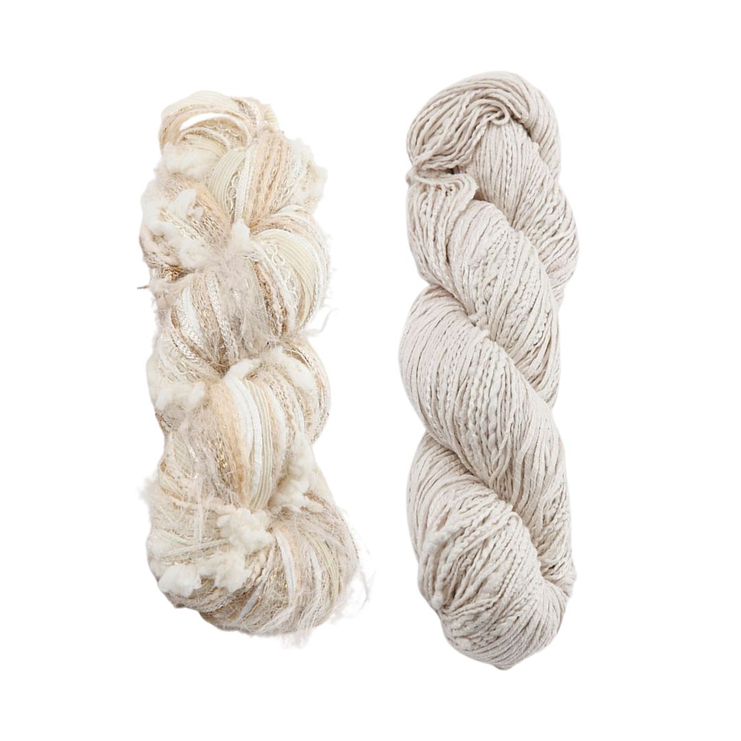 【キット】「毛糸だま2023夏」ウェーブレースショール（ホワイト）