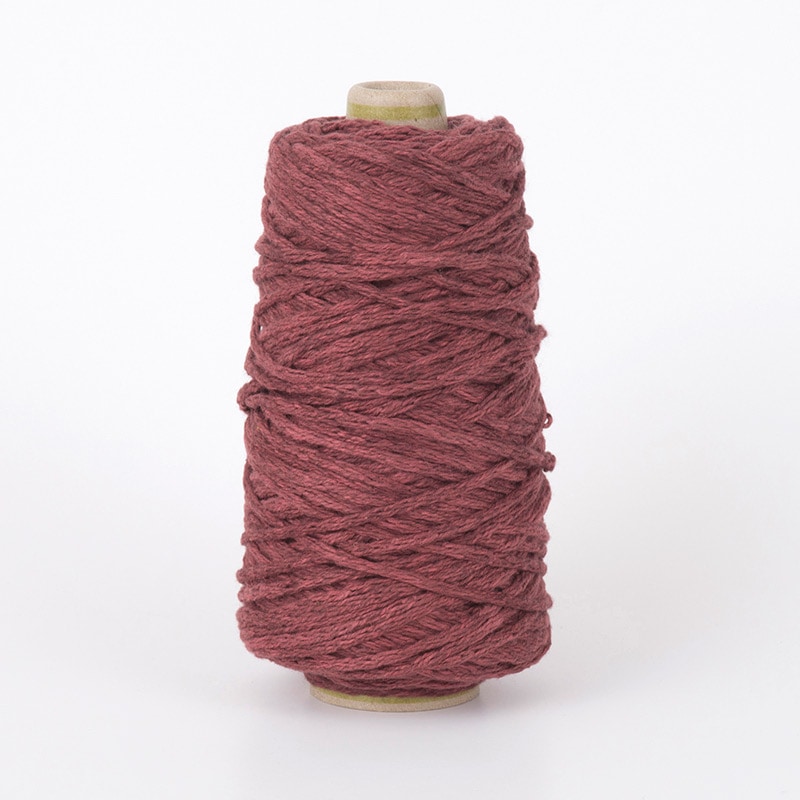 【Keitoキット】フェアリーフロスの縄編みバッグ（バーガンディ）