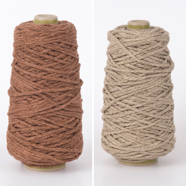 2色で編む縄編みバッグ(サンプルカラー)