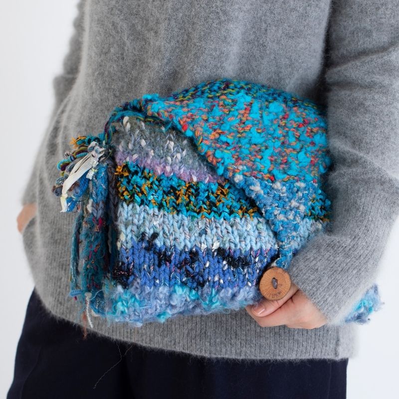 【Keitoキット】クラッチバッグ（水色）