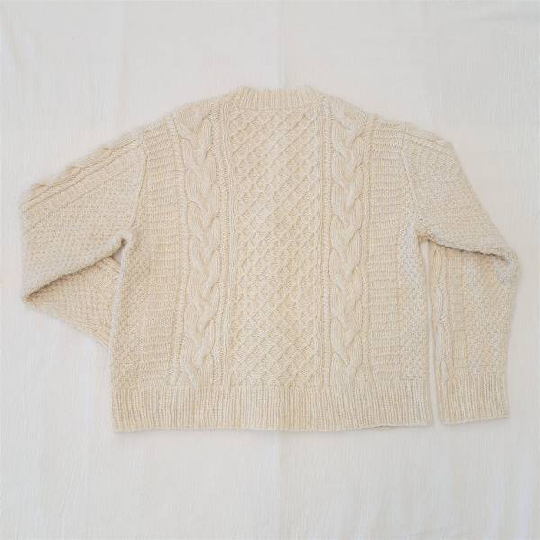 【Keitoキット】「カムバックのアランカーディガン」（07ブルー）