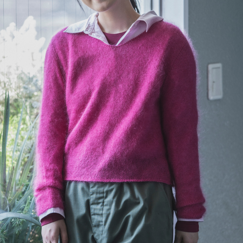 【糸セット】「Enjoy Keitoあみものダイアリー」 P.15 シルクモヘアのプルオーバー（M・Lサイズ）