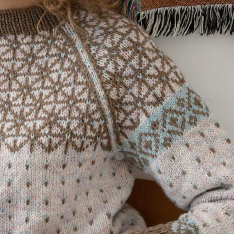 【糸セットLサイズ】「毛糸だま2025秋」P.16うるりのノルディックセーター（サンプルカラー）