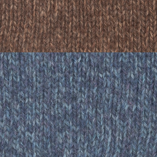 【Keitoキット】「丸ヨークのあったかセーター」（07ブルー×03チャ）