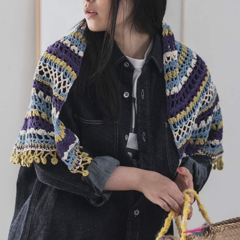 【糸セット】「Enjoy Keitoあみものダイアリー」 P.09 半円ストール