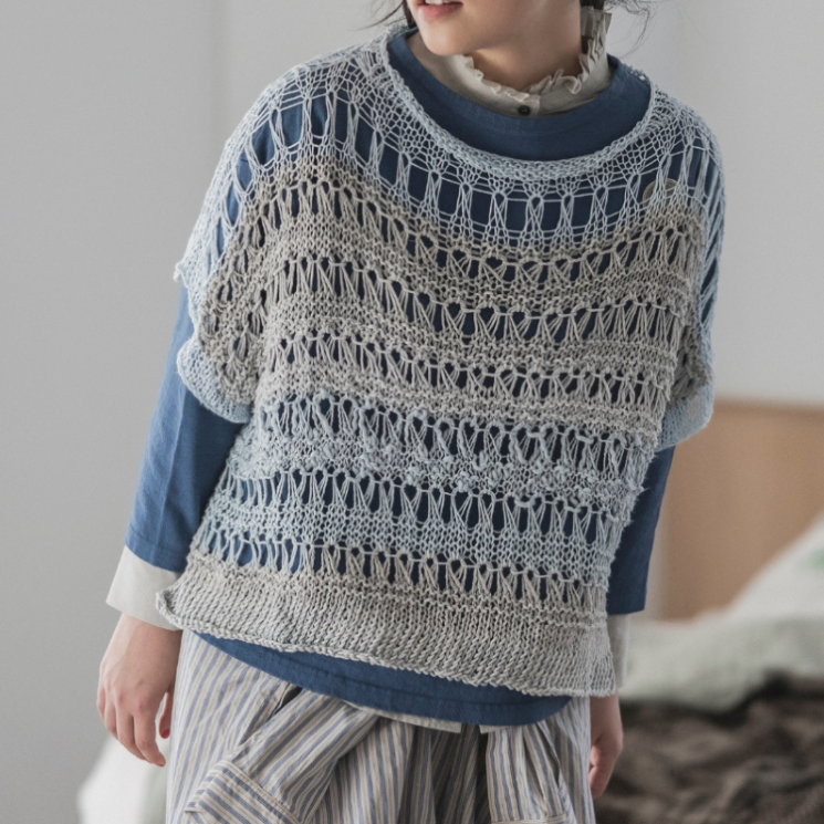 【糸セット】「Enjoy Keitoあみものダイアリー」 P.28 ボートネックプルオーバー