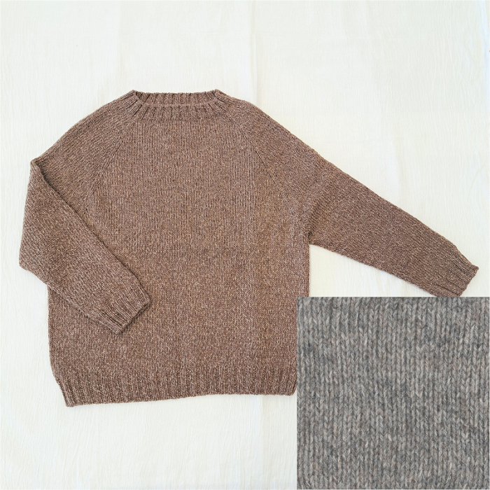 【Keitoキット】カムバックのふつうのセーター「ぐるぐる2」（02 グレー）