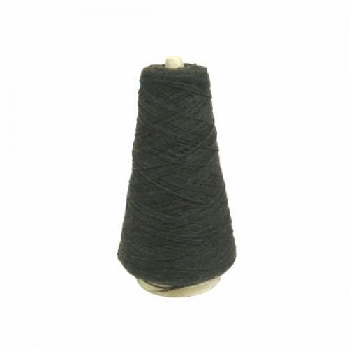 W913.ラムウール糸 単糸 ダークグレー 100ｇコーン