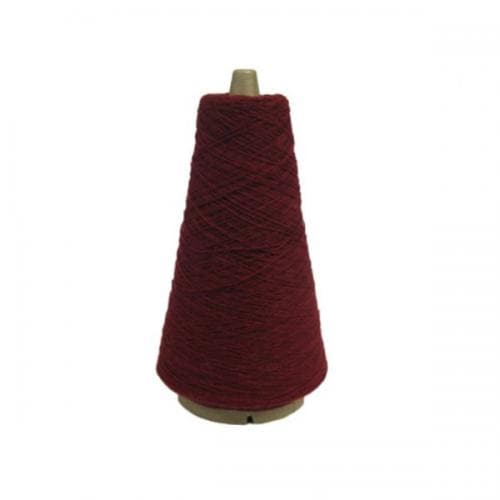 W913.ラムウール糸 単糸 えんじ  100ｇコーン