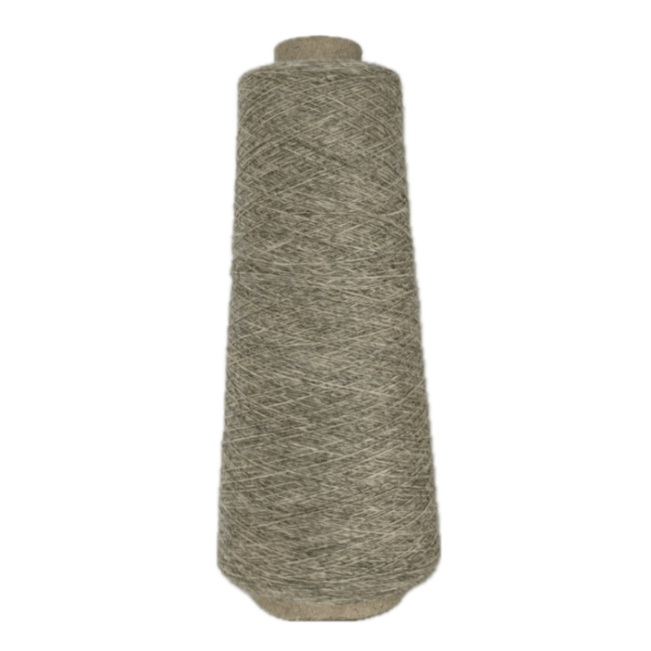 W913.ラムウール糸 単糸 杢ベージュ 100gコーン