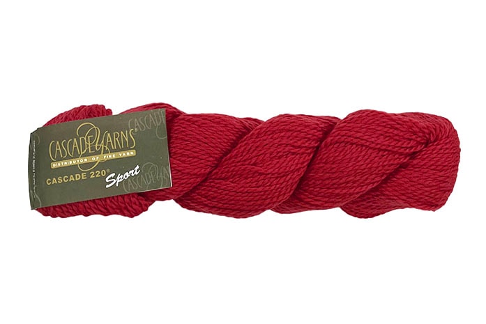 W921 ｶｽｹｰﾄﾞ ｽﾎﾟﾙﾄ 並太(Christmas Red)     #8895