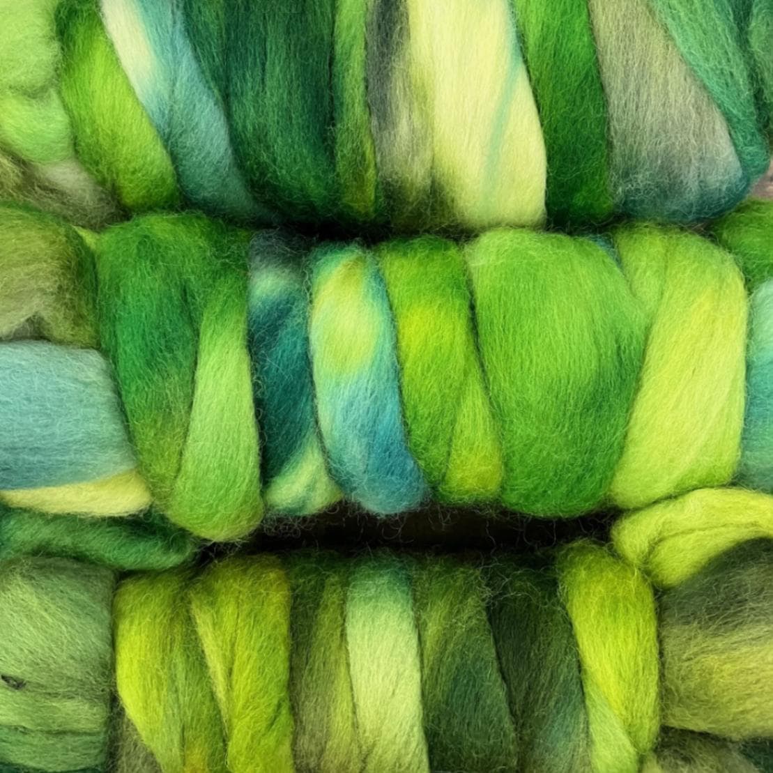 多色染めコリデール グリーン系 100g