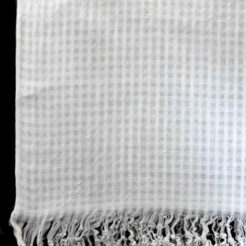 349.木綿ストール 透かし格子　木綿100%