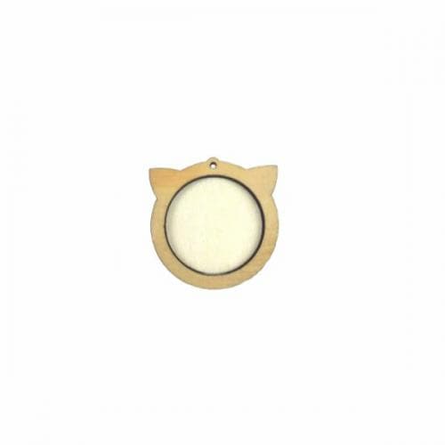 【10%off】ウッドフレーム　ねこ