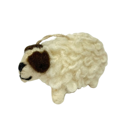 ウールひつじのストラップ　白　約7cm