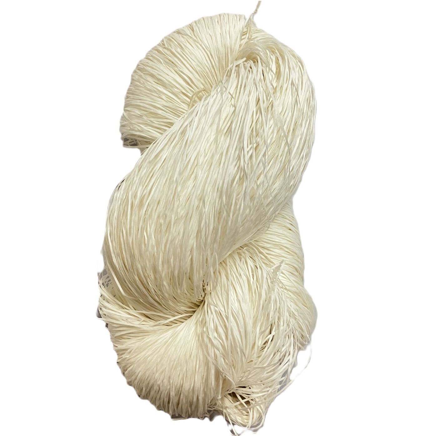 【50%off】M10. 綿擬麻加工糸　白　ｺｯﾄﾝ100% 125g綛 980円/125g(税込)