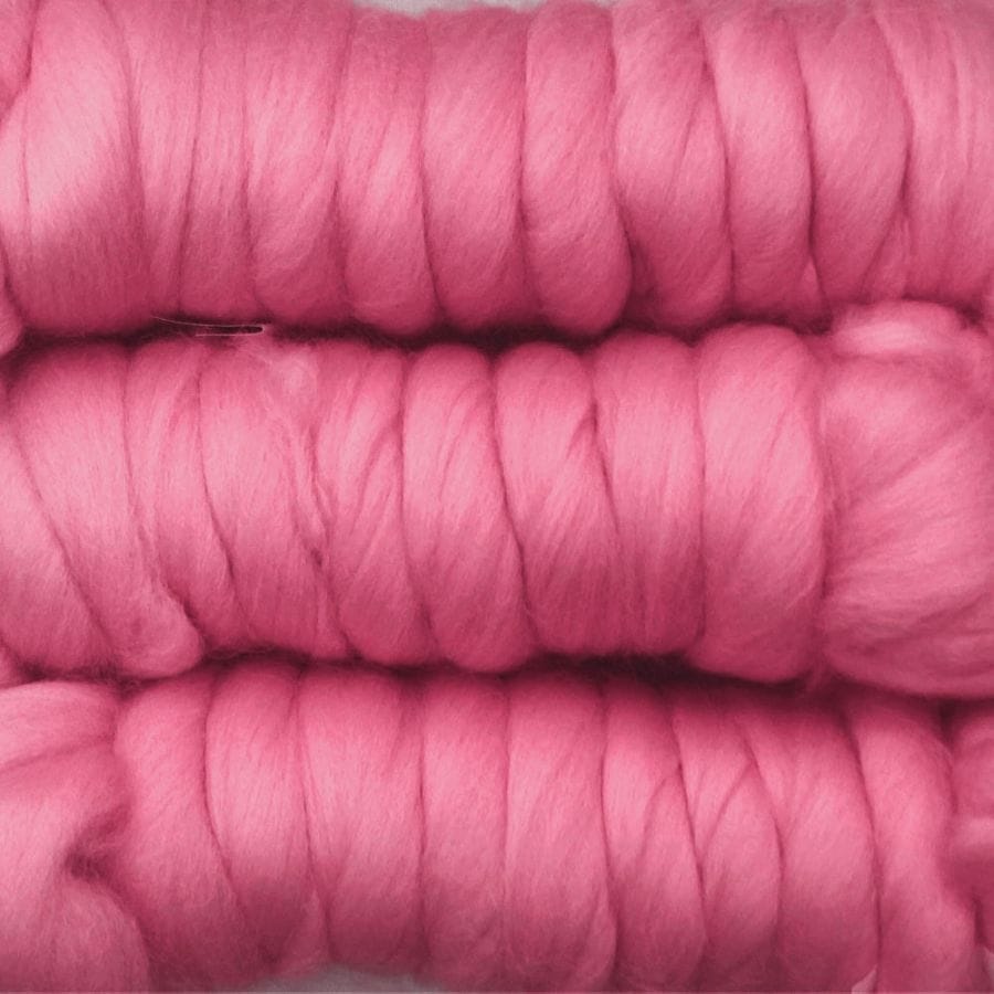 【デビューSALE 10％OFF】金の羊染めメリノウール 64's ローズ