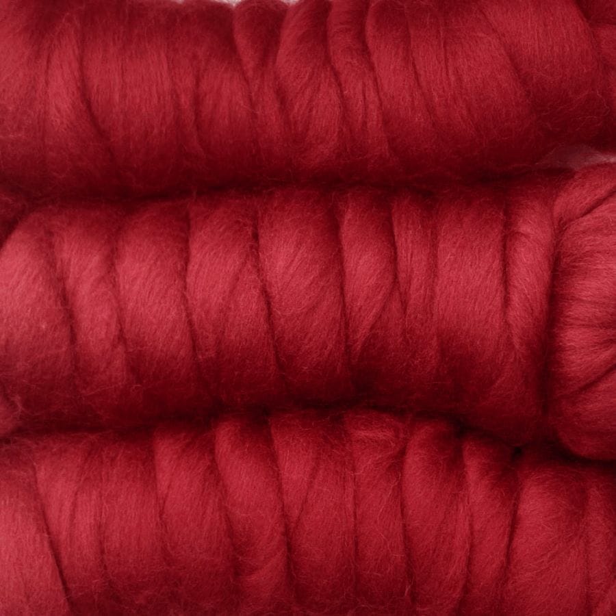 【デビューSALE 10％OFF】金の羊染めメリノウール 64's スカーレット