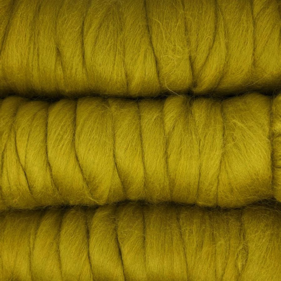 【デビューSALE 10％OFF】金の羊染めメリノウール 64's オリーブイエロー