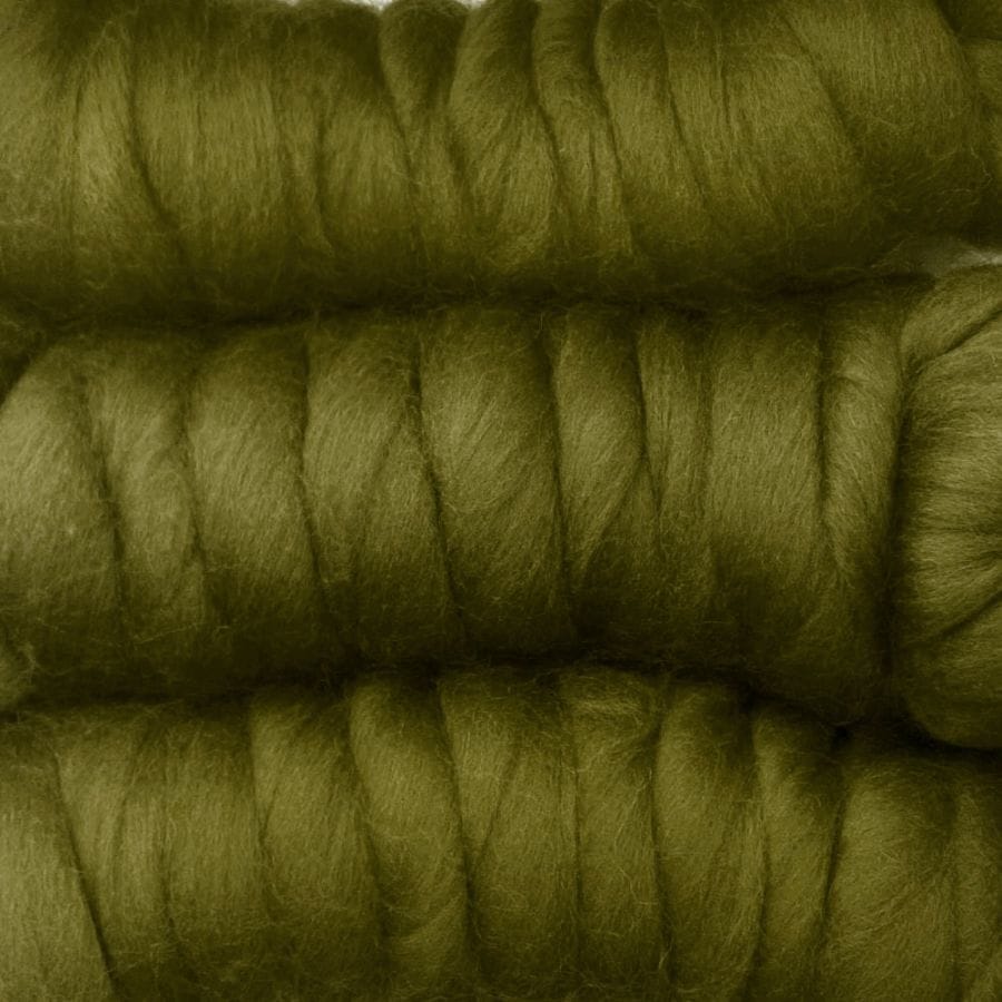 【デビューSALE 10％OFF】金の羊染めメリノウール 64's カーキ