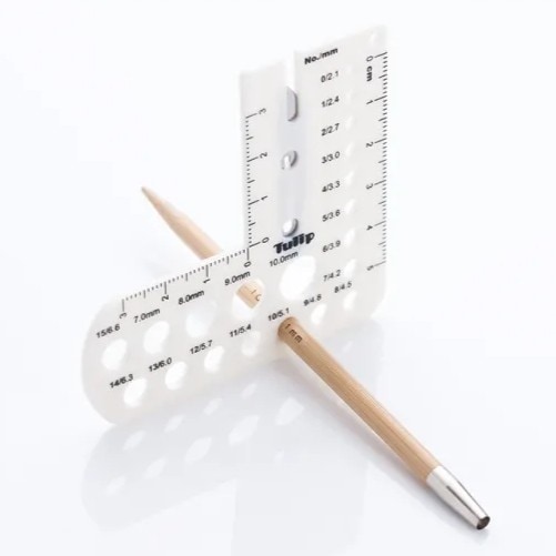 Tulip　カッター付きあみ針ゲージホワイト