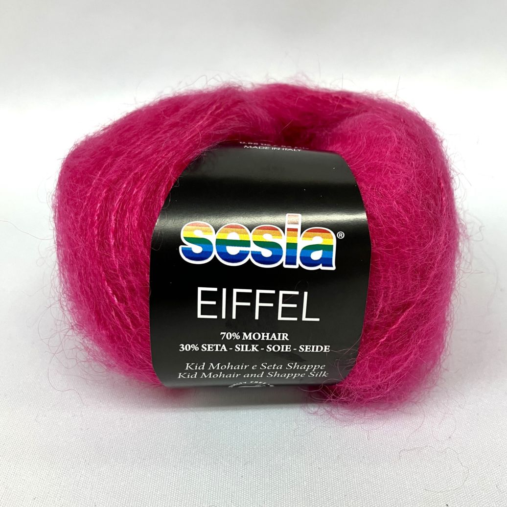 W910 EIFFEL(エッフェル) Sesia マゼンタ 2371 モヘア70% シルク30% 75m/25g