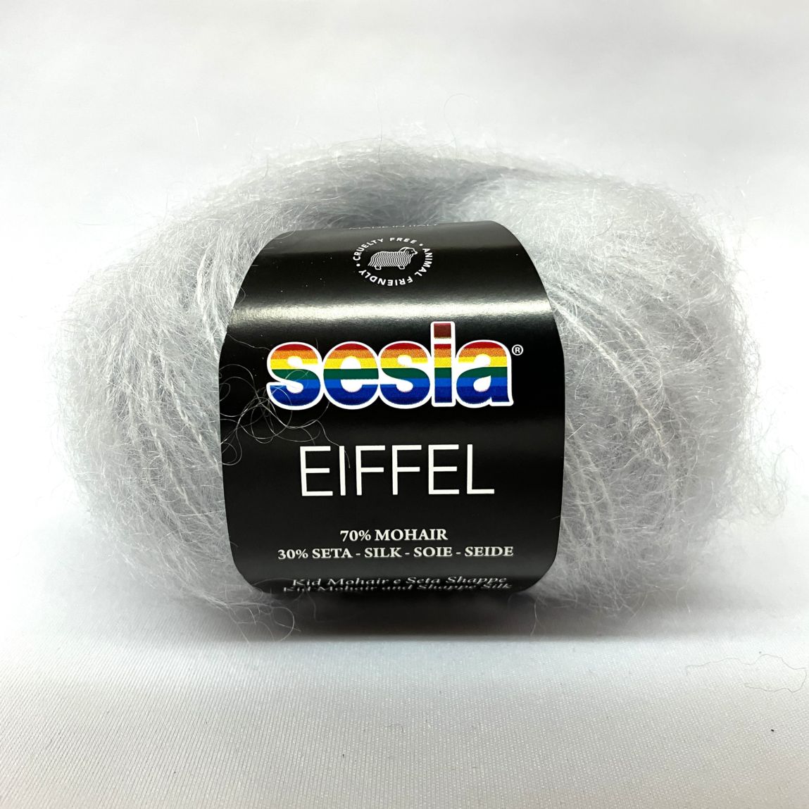 W910 EIFFEL(エッフェル) Sesia ライトグレー 1116 モヘア70% シルク30% 75m/25g