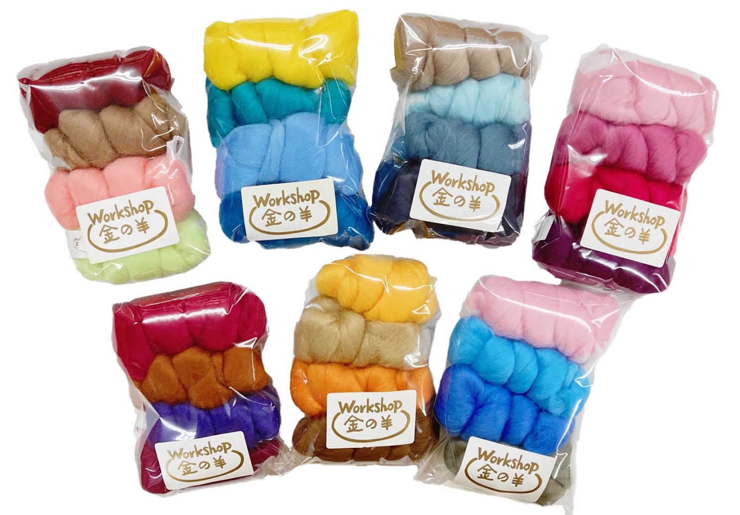 【10％OFF】金の羊染めメリノ10ｇ×4色パック