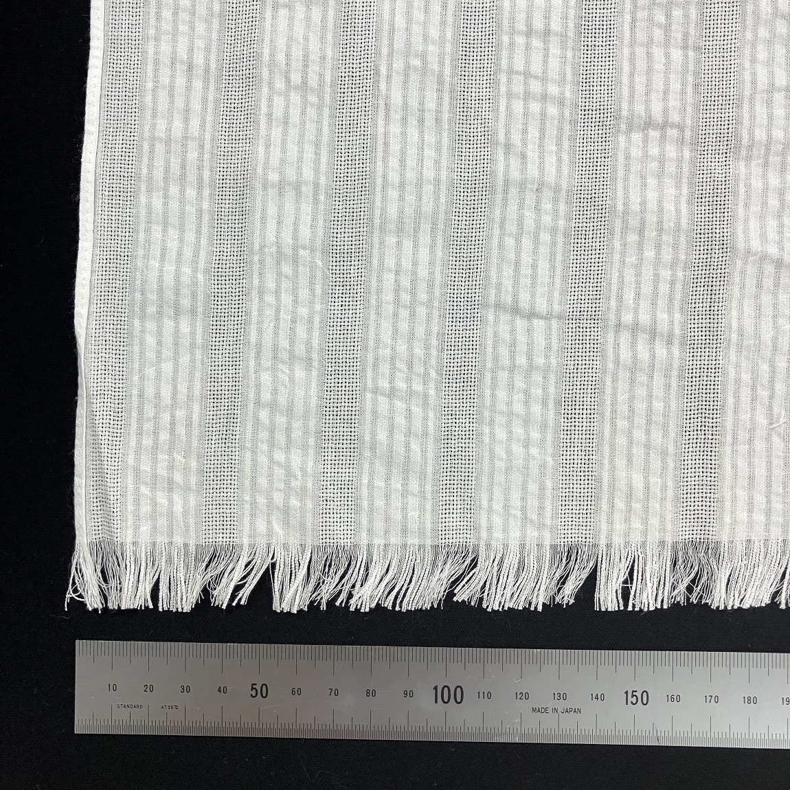 【SALE 20%off！】80.木綿リップルストライプストール　木綿100％