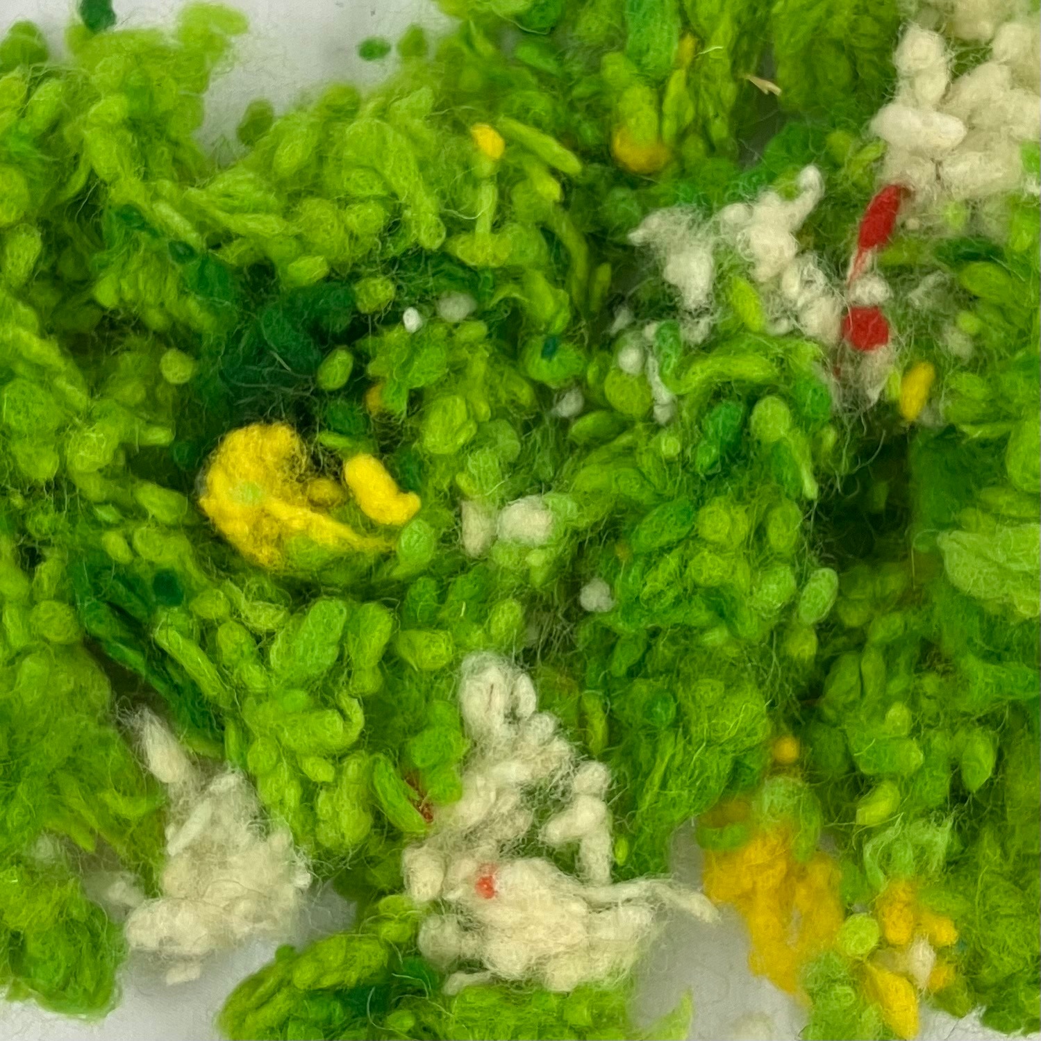 多色染めネップネップ　緑系 20g