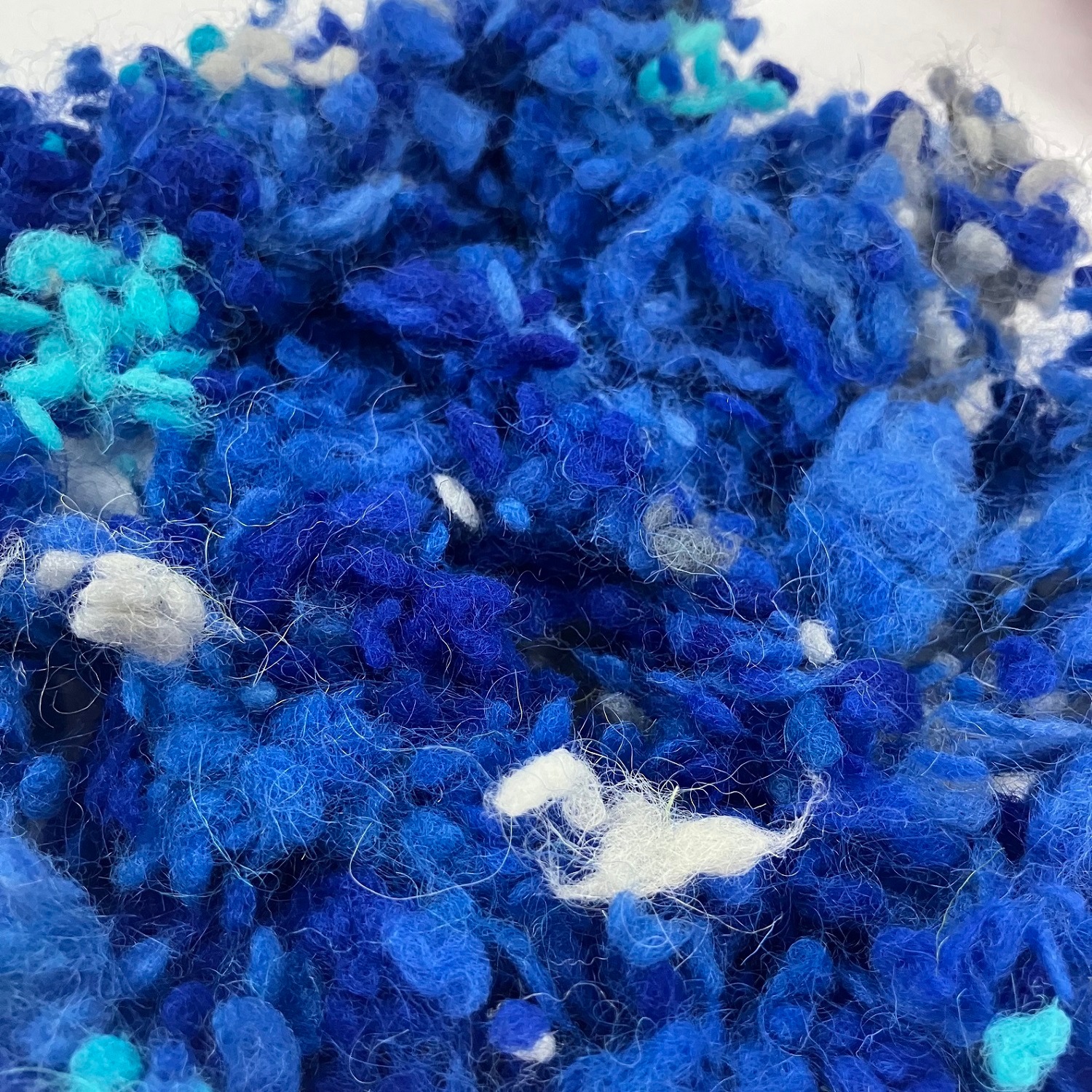 多色染めネップネップ　青系 20g