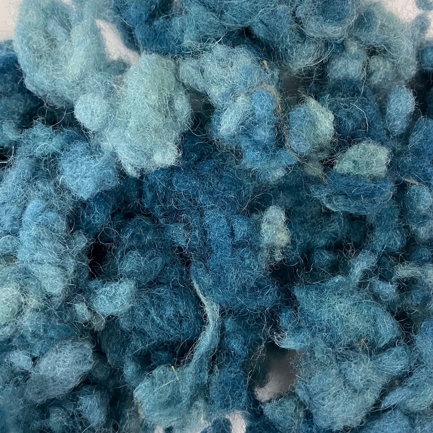 多色染めネップネップ　青系 20g
