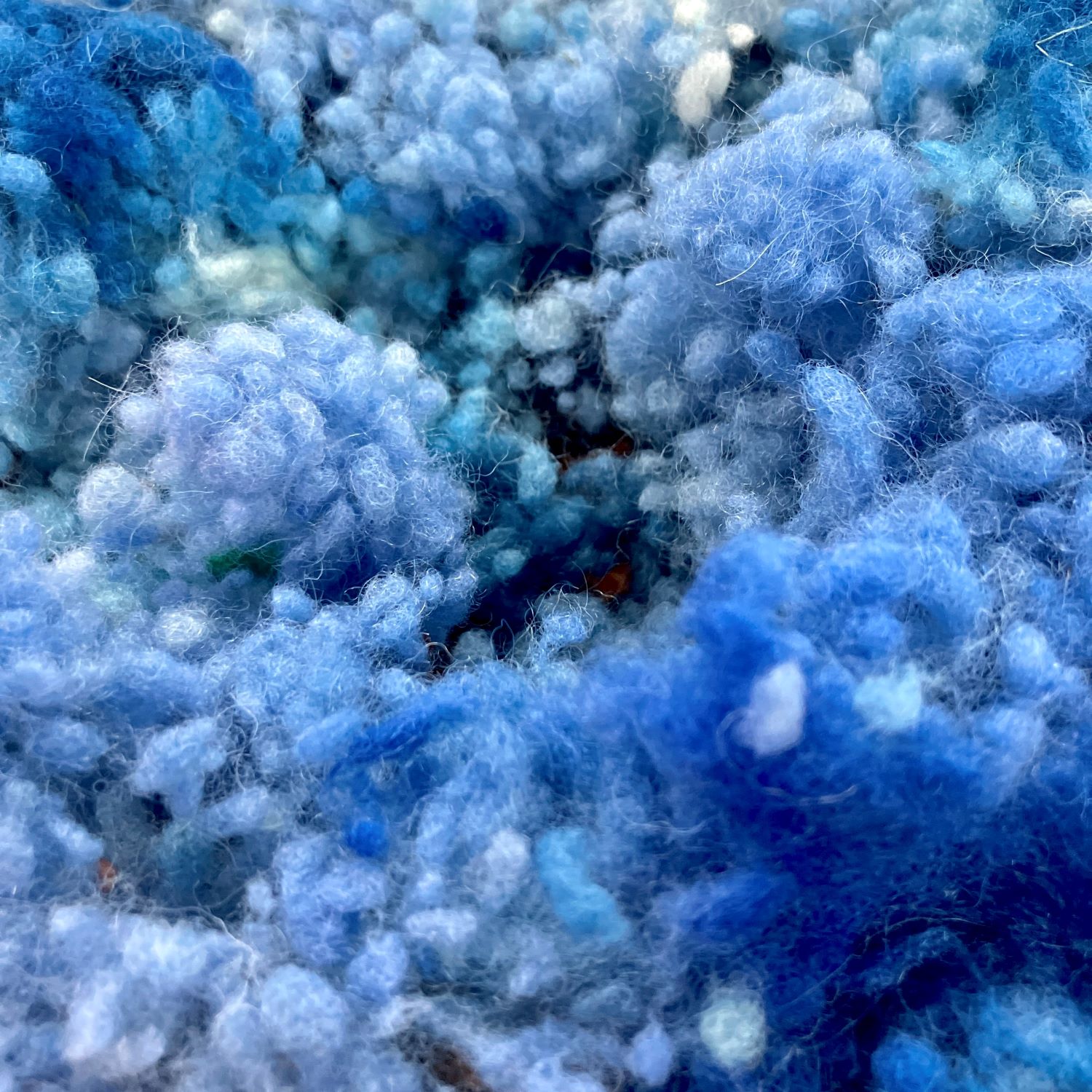 多色染めネップネップ　青系 20g