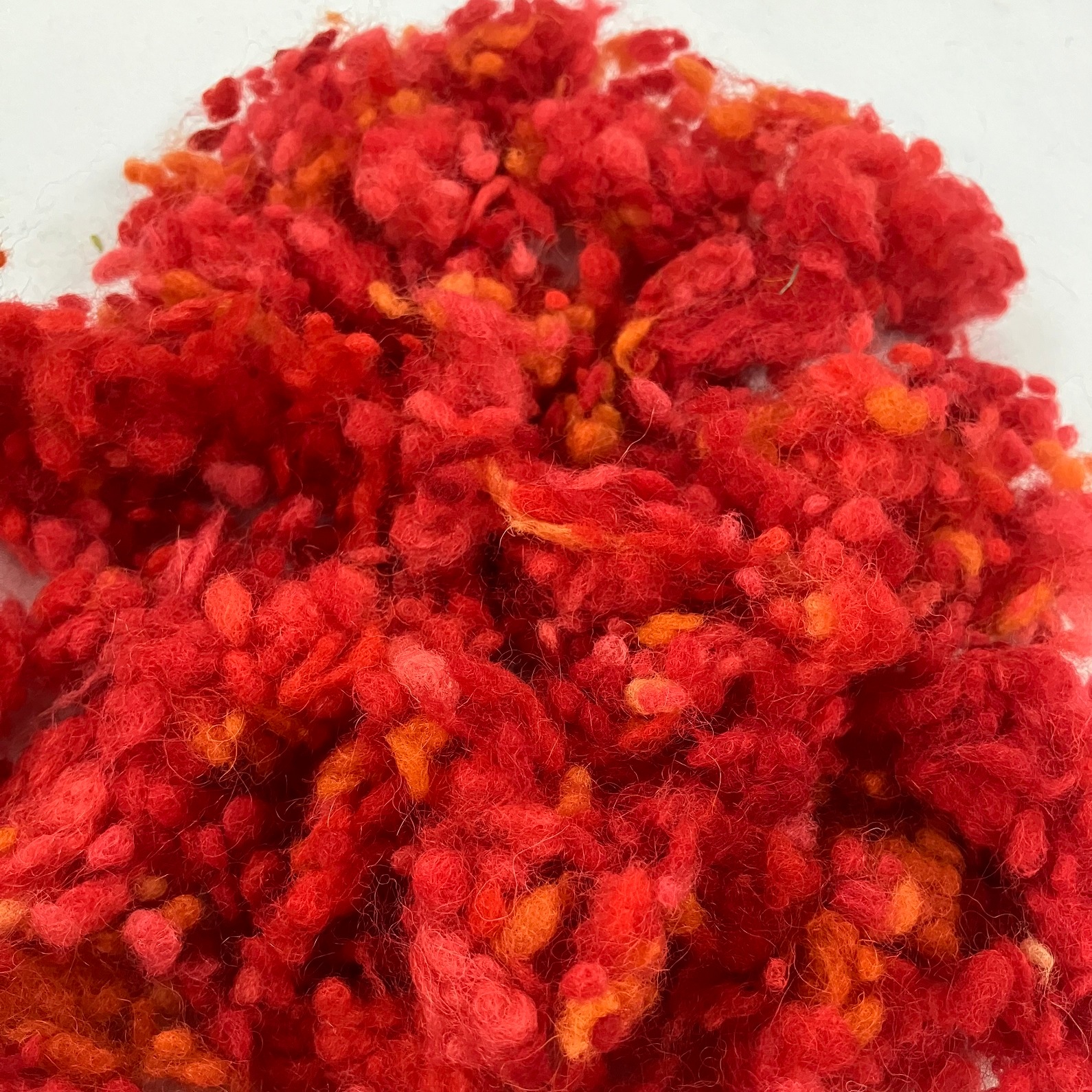 多色染めネップネップ　赤系 20g