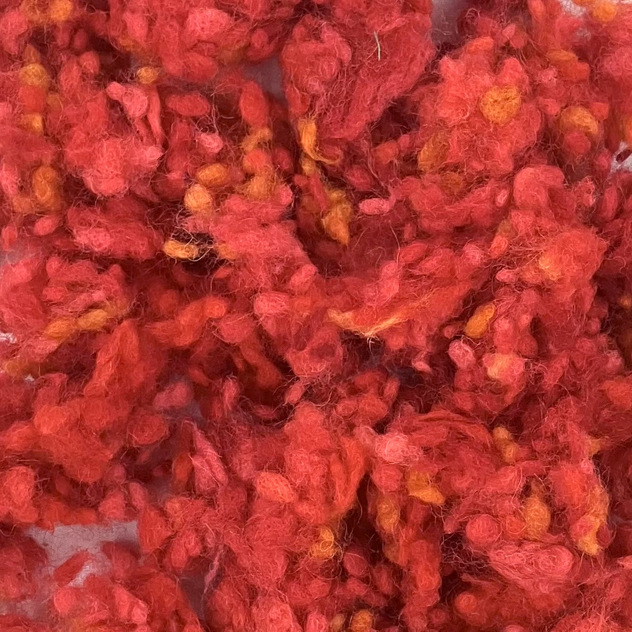 多色染めネップネップ　赤系 20g