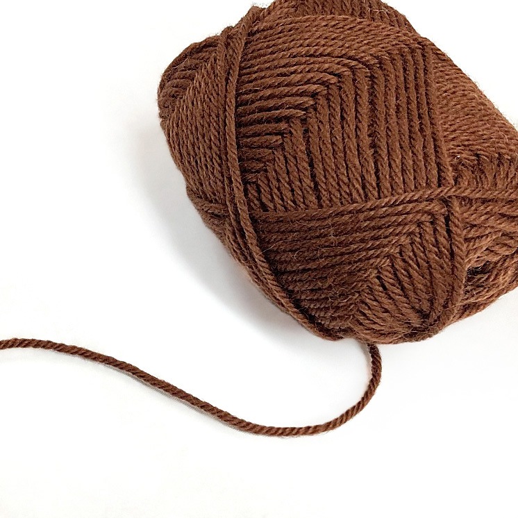 【80%off】W019 UKブレンド毛糸 ﾌﾞﾗｳﾝ  ｳｰﾙ100%　約57M/約40g 40g/玉